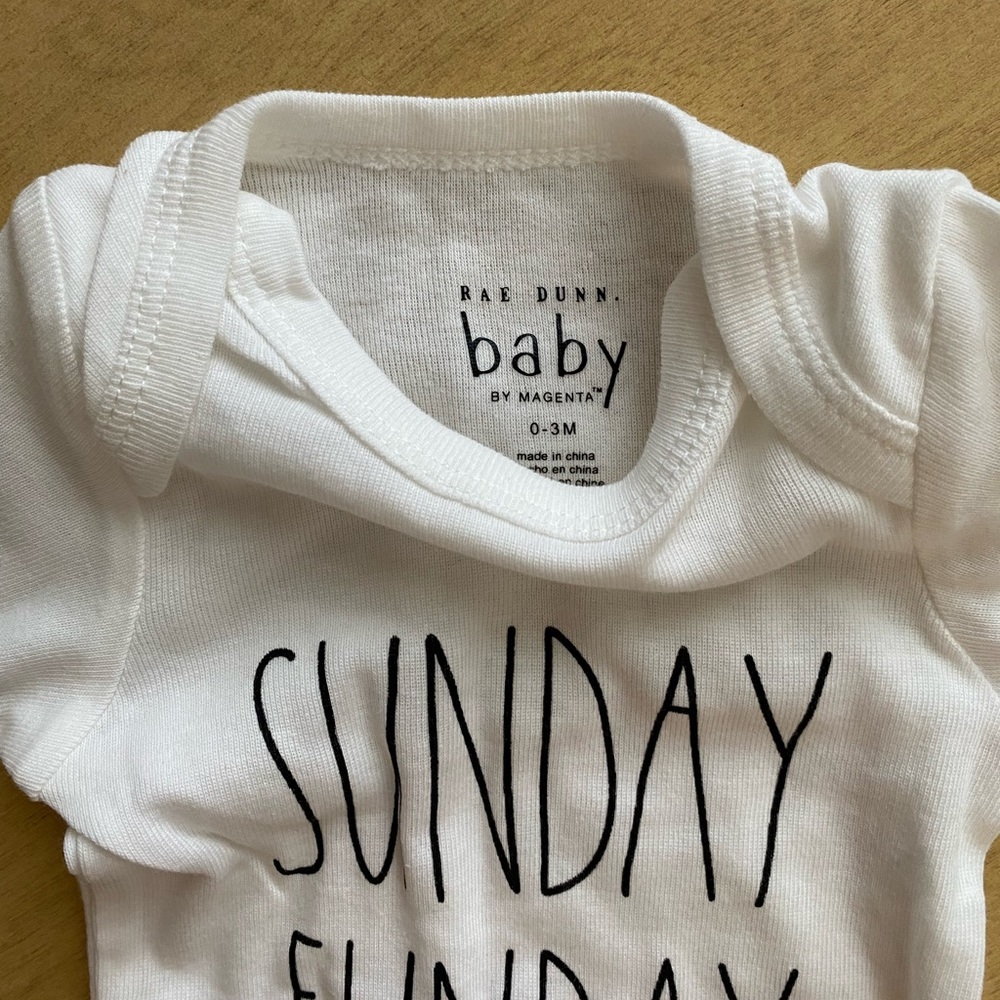Rae Dunn 0-3 month long sleeve bodysuit